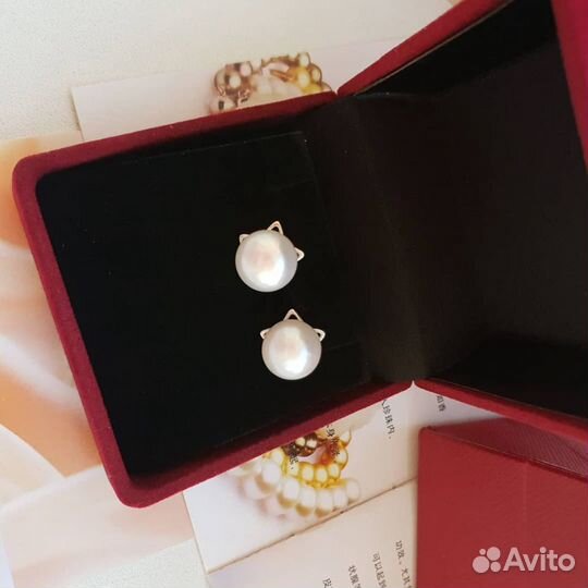 Серебряные серьги с жемчугом