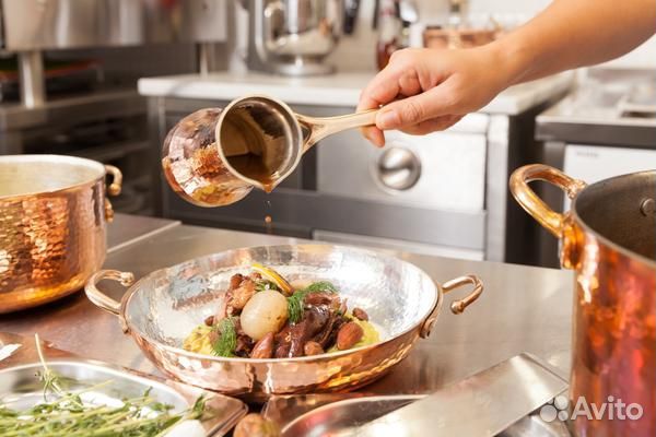 Турка SOY C3GL 225 мл. из меди и серебра под лев