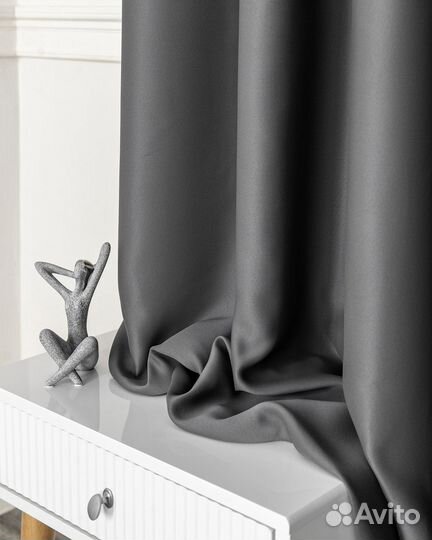 Блэкаут шторы Марсель Темно-серый
