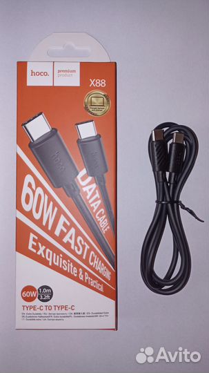 Кабель type-c to type-c Быстрая зарядка