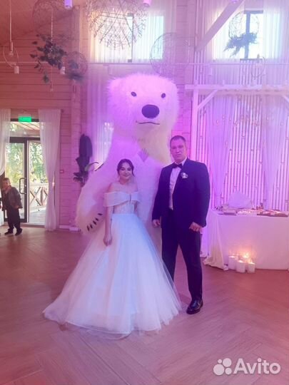 Белый мишка поздравление ростовой медведь аниматор