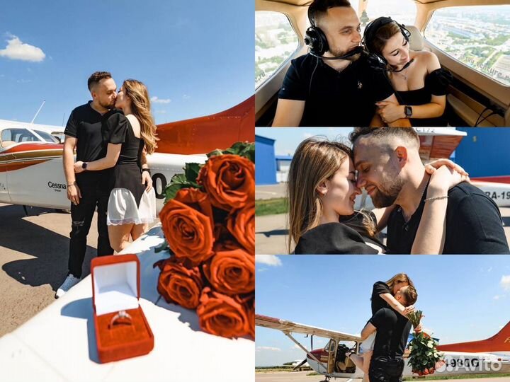 Полет на самолете над Москвой