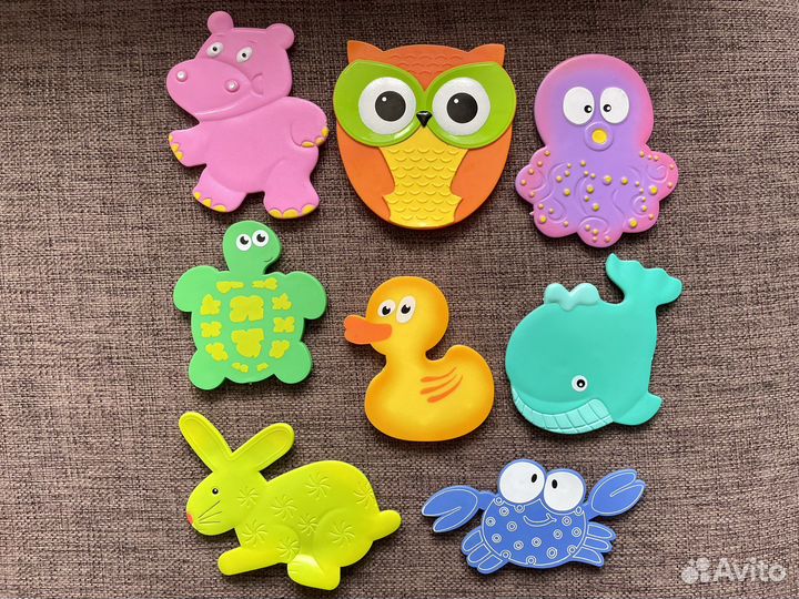 Игрушки для ванной мини коврики и пр