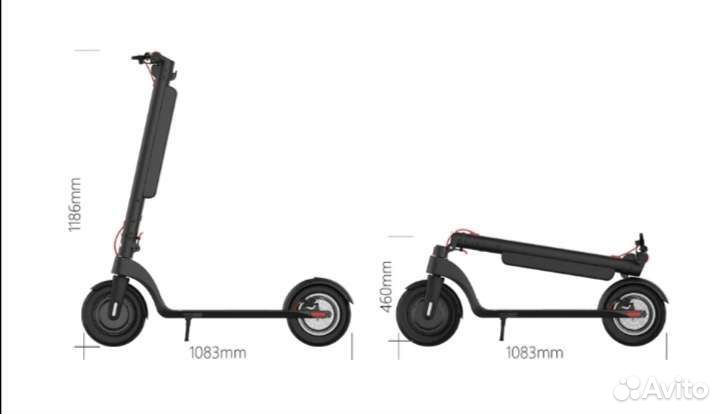 Самокат взрослый электрический Kugoo HX Pro