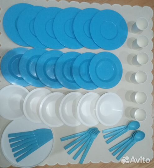 Набор пластиковой посуды для пикника