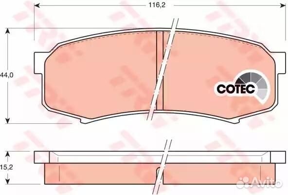 Колодки тормозные дисковые зад