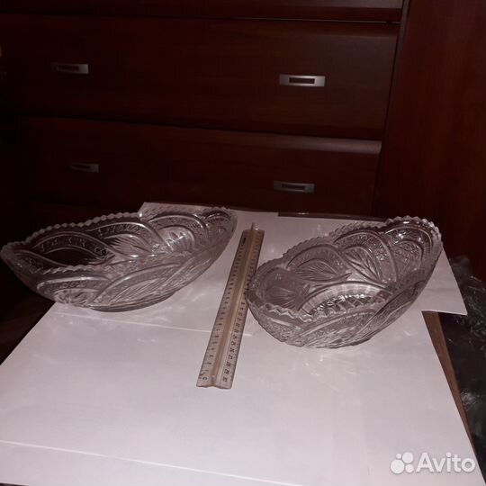 Две коробки хрустальной посуды СССР (26 предметов)