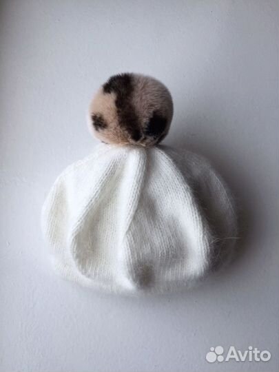 Берет из пуха норки, размер 46-48 см
