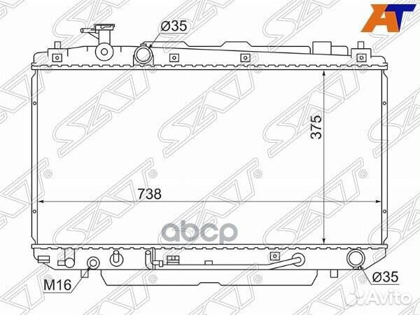 Радиатор Toyota RAV4 (CA20) 00-05 TY0004-ZCA20 Sat