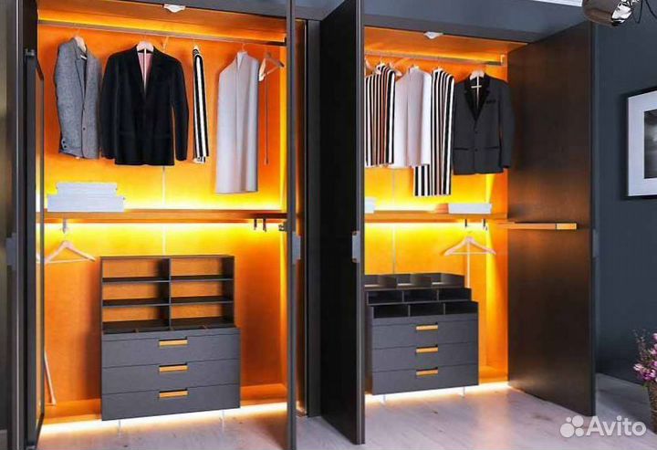 Светодиодная подсветка гардеробной комнаты a 1