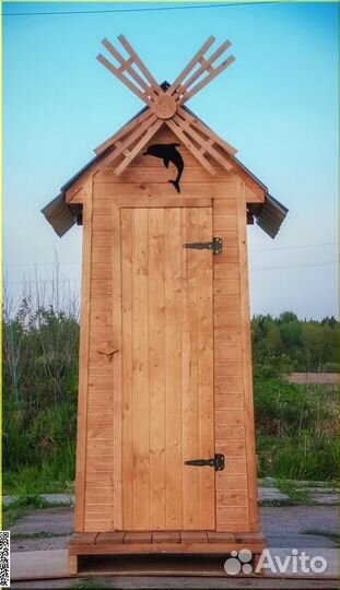 Уличный туалет деревянный BAG334