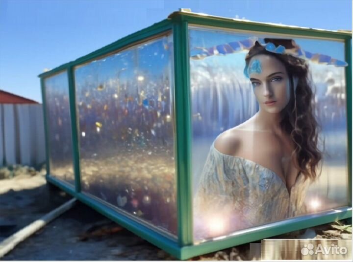 Бытовка блок-контейнер оцинкованная 1167