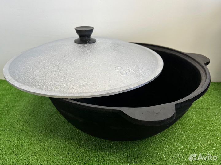 Казан 8 литров чугунный