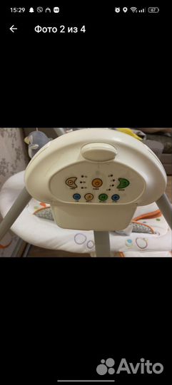 Детские электронные качели шезлонг