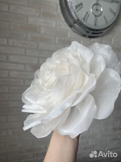 Брошь роза из ткани (разных размеров )