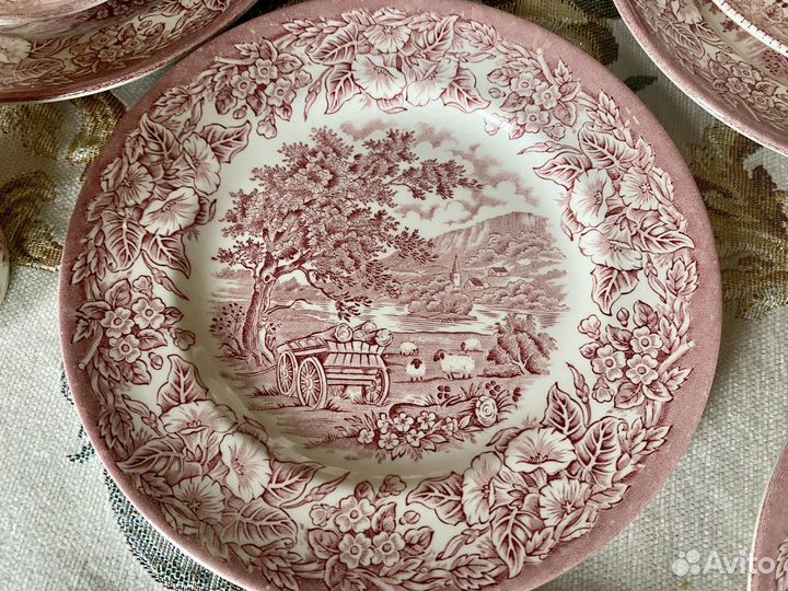 Трио и пары чайные Англия «Телега»