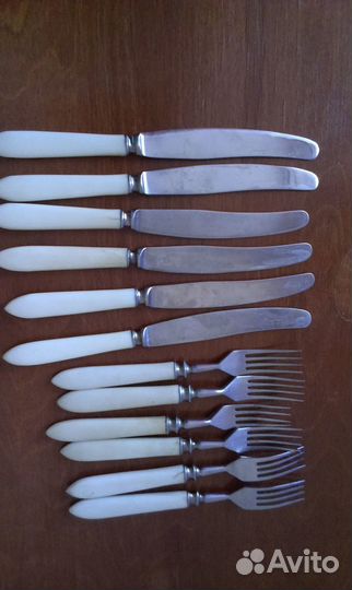 Ложки вилки мельхиор, нерж ножи вилки