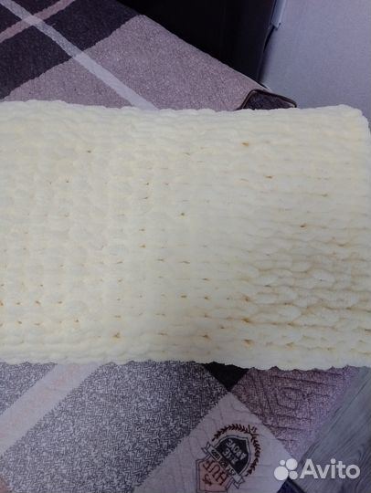 Плед детский вязаный плюшевый