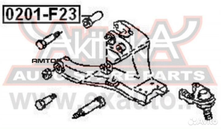 Asva 0201F23 0201-F23 asva сайлентблок нижнего пер