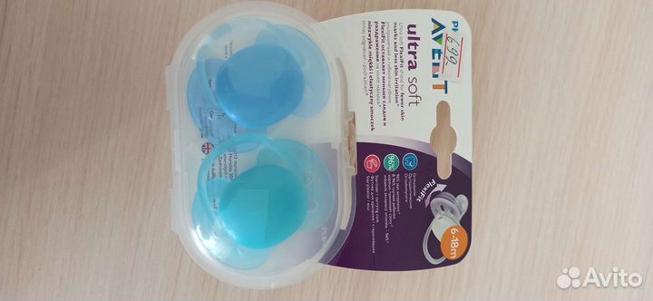 Соски-пустышки avent, новые, 6 -18 мес