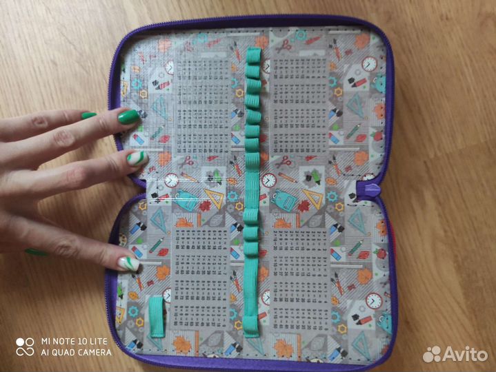 Hatber пенал школьный 3 отделения на молнии