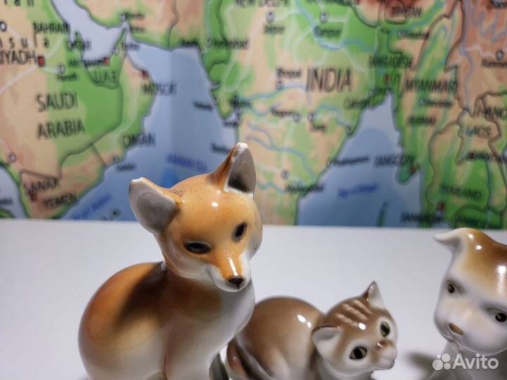 Фарфоровые статуэтки СССР лиса