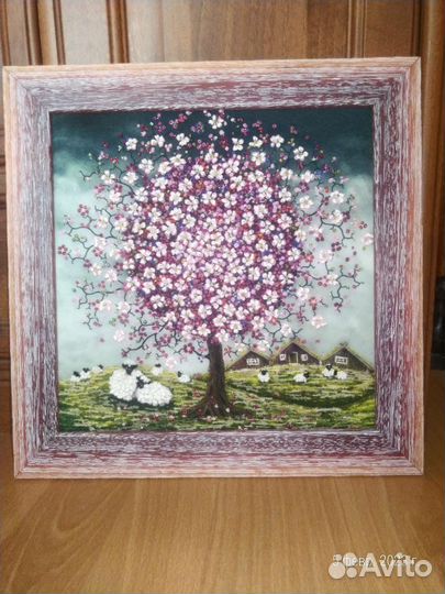 Картина вышивка ручная работа