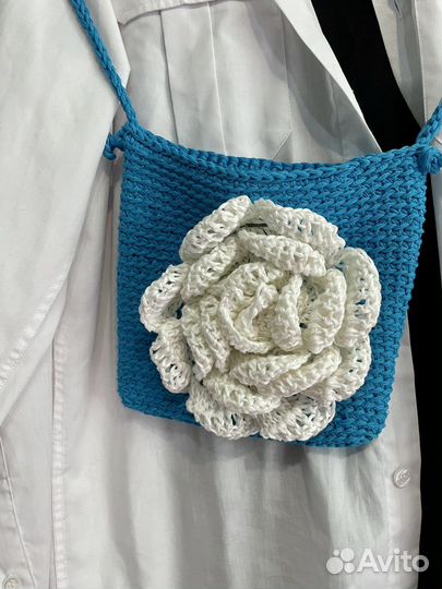 Сумка вязанная на лето