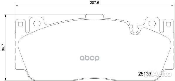 Колодки тормозные дисковые перед P06079 Brembo