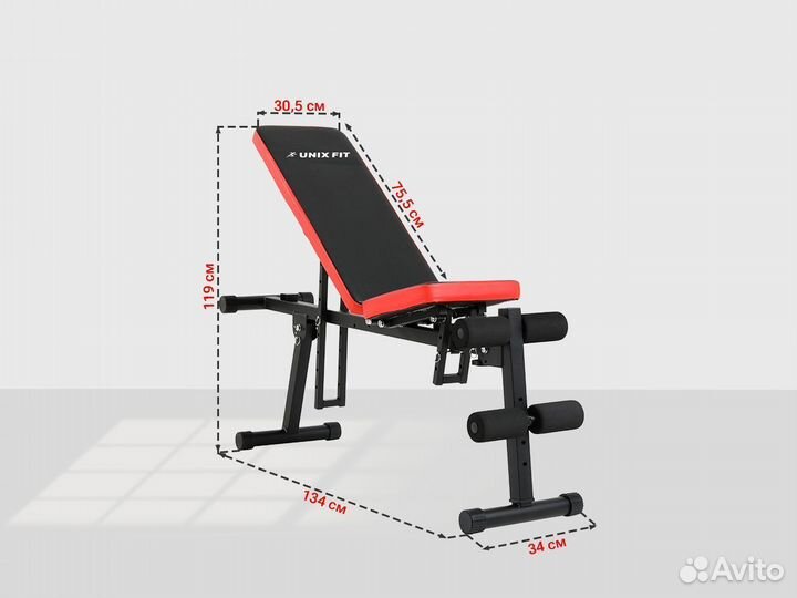 Скамья силовая универсальная unix Fit bench 130P
