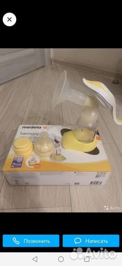 Молокоотсос ручной с умной соской calma medela