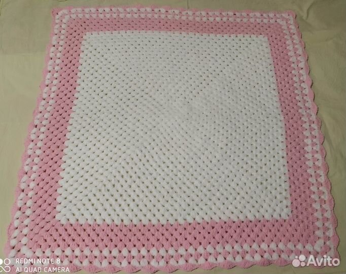 Детский вязаный плед новый