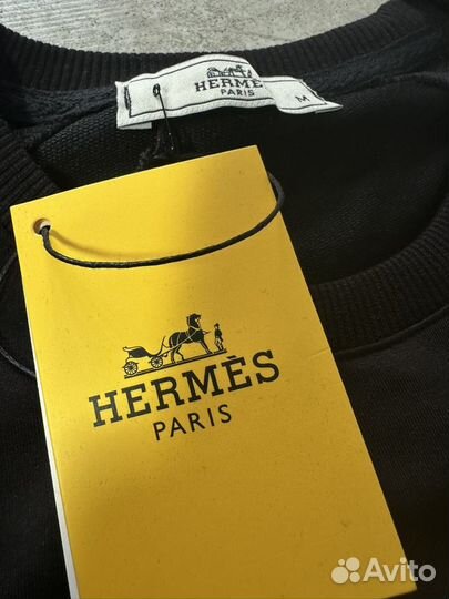 Свитшот Hermes чёрный кофта