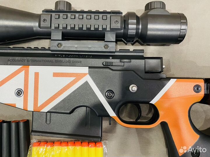 Детская винтовка AWM + мягкие пульки