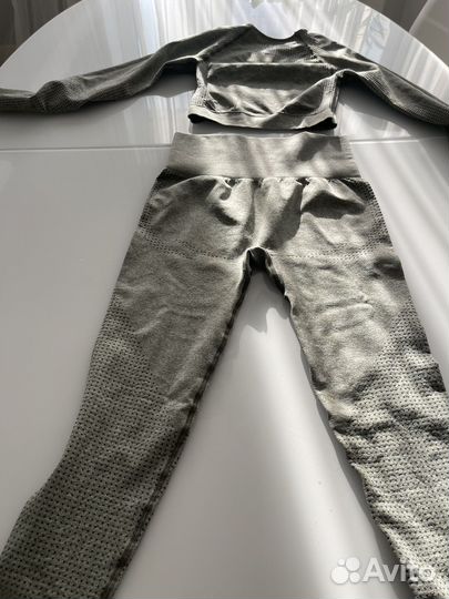 Одежда для фитнеса/йоги, бесшовный комплект, S