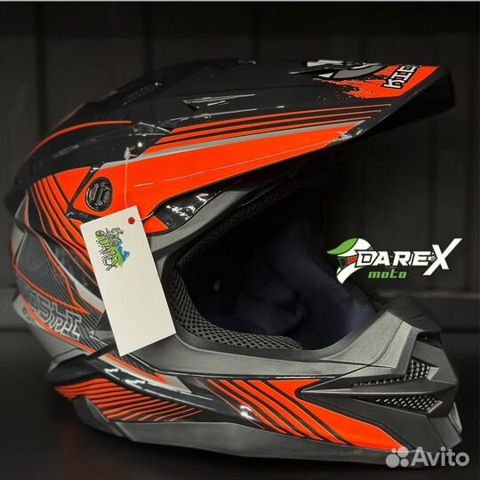 Шлем kioshi Holeshot 801 red кроссовый (размер M)