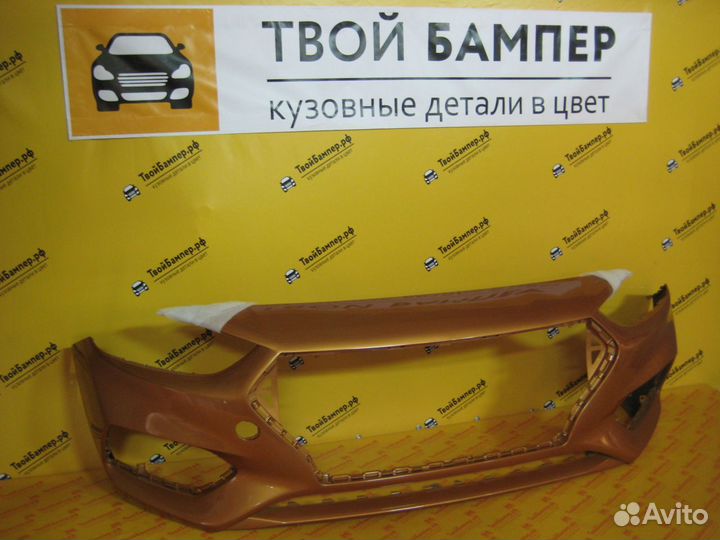 Бампер передний Hyundai Solaris 2017 в цвет