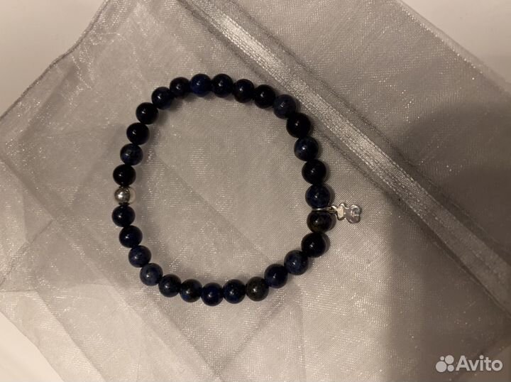 Браслет из натурального камня - Дюмортьерит 6 мм