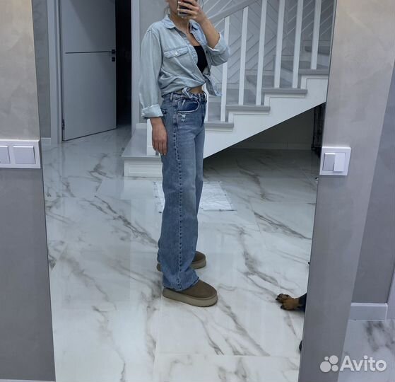 Джинсы широкие от бедра р.42 (26)