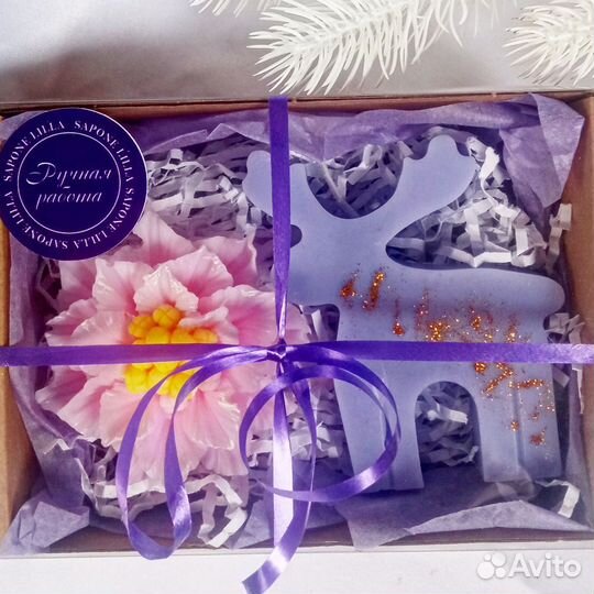 Мыло ручной работы и свеча