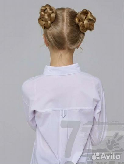 Блуза для девочки белая, голубая 146,152,158,164