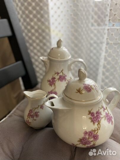 Сервиз столовый Kahla гдр из фарфора с позолотой