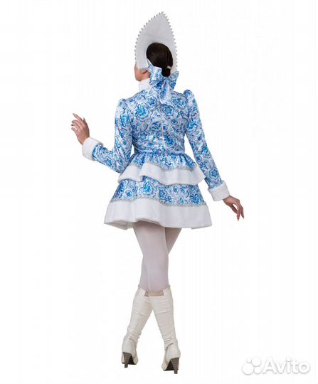 Карнавальный костюм Снегурочка Гжель