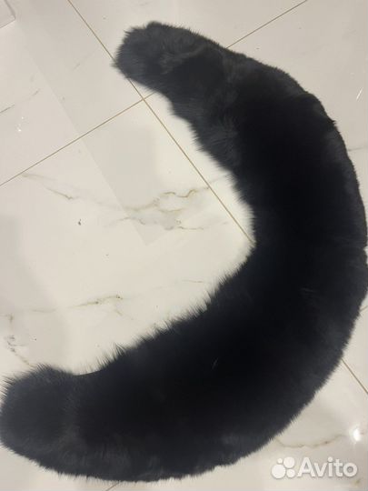 Воротник песцовый черный