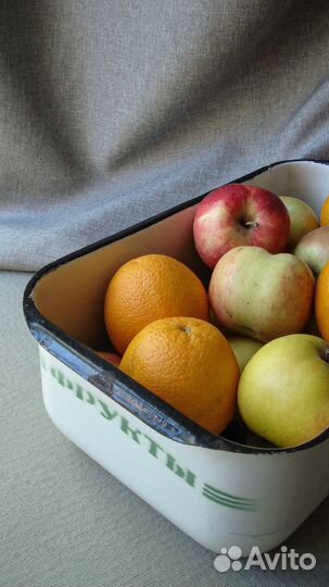 Эмалированный лоток Фрукты ЗИЛ СССР