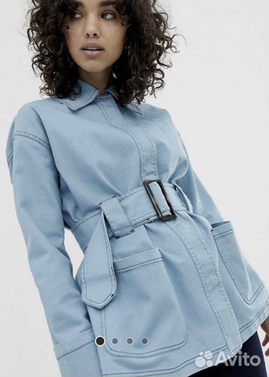 Куртка-рубашка из денима ASOS