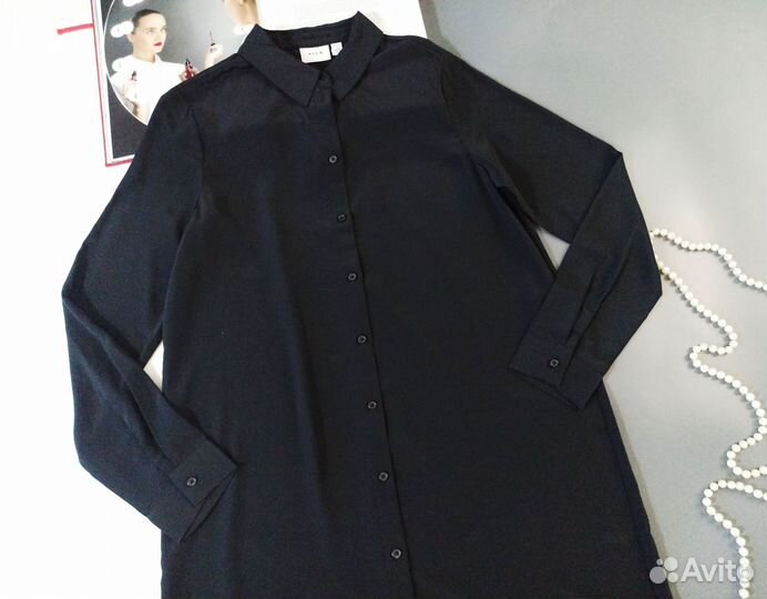 Vila Платье - рубашка миди 44/46