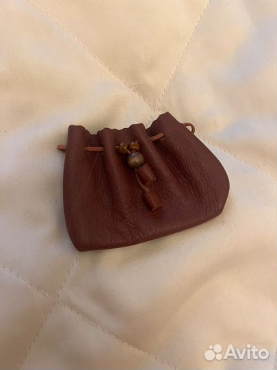 Мешочек кожаный. Ручная работа