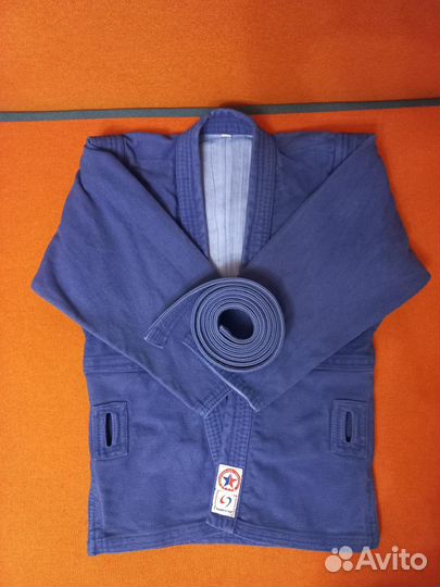 Экипировка для самбо: самбовка, шорты. Рост 146