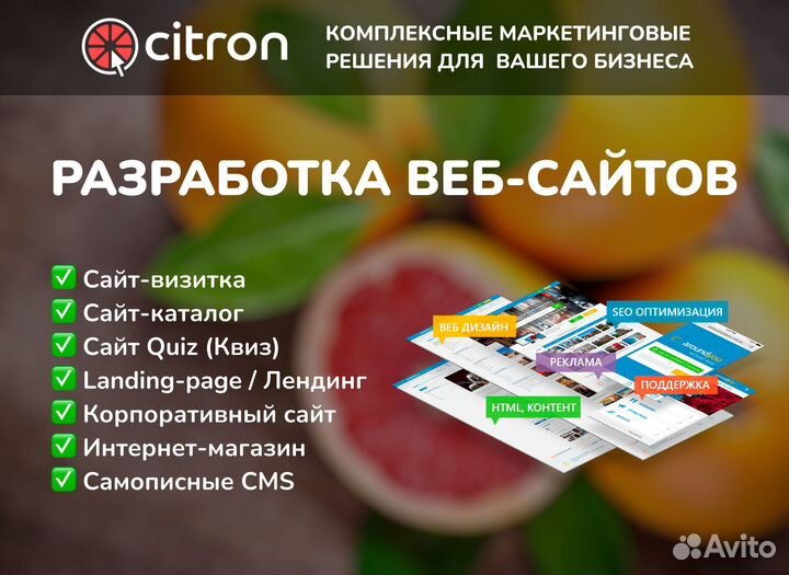 Разработка web сайтов любой сложности под ключ